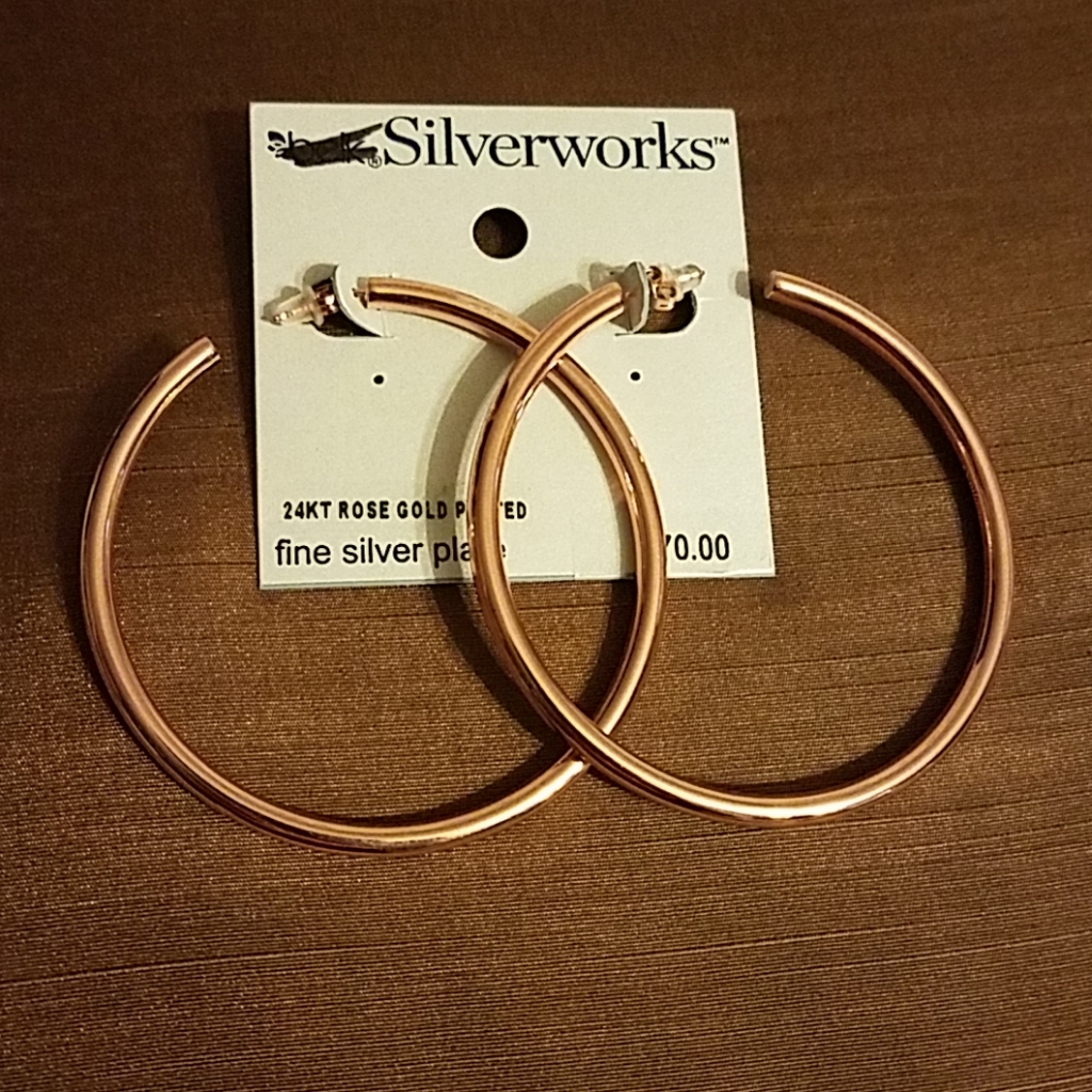 New, Rosegold Silverworks Earrings